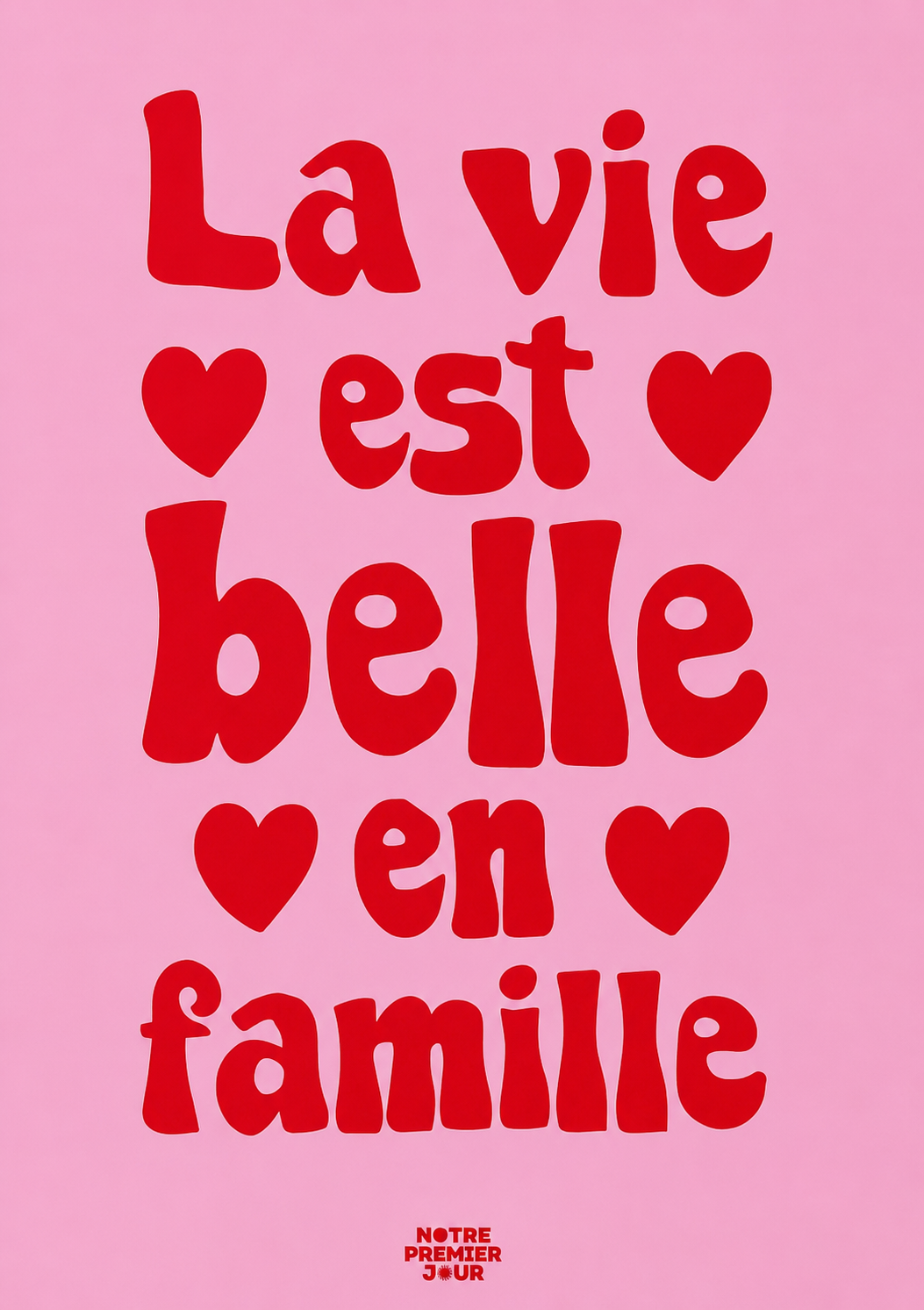 Affiche A4 - Décoration - Notre 1er jour