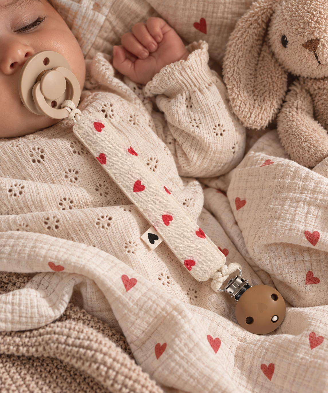 Attache tétine en gaze de coton – Atelier Wagram