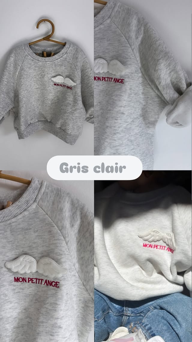 Sweat Raphaëlla – Kaki Broderie Sable | Coupe Oversize Mixte