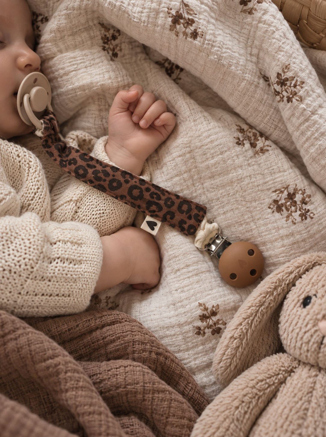 Attache tétine en gaze de coton – Atelier Wagram