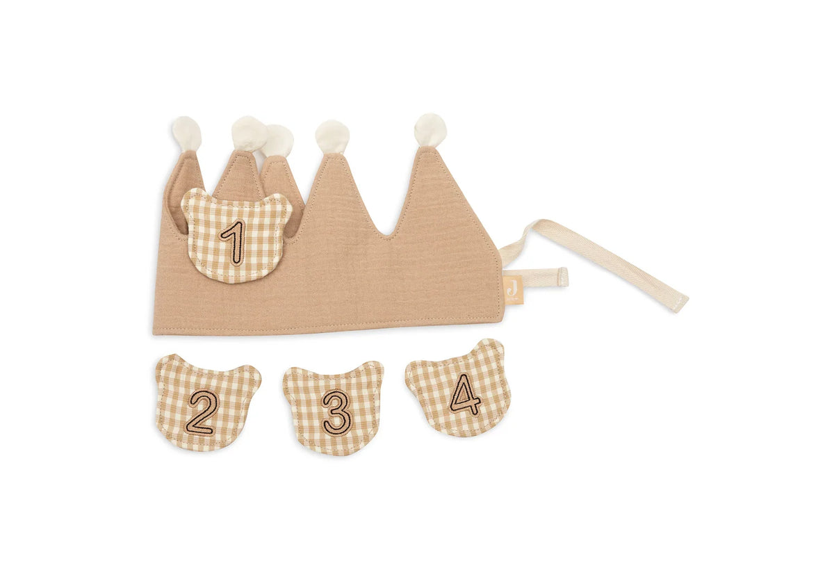 Couronne d’anniversaire en tissu avec chiffres – Teddy Bear