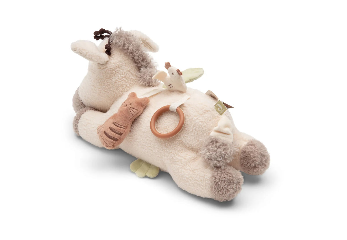 Peluche d'Activités Donkey Dinky – Éveil Sensoriel Dès la Naissance