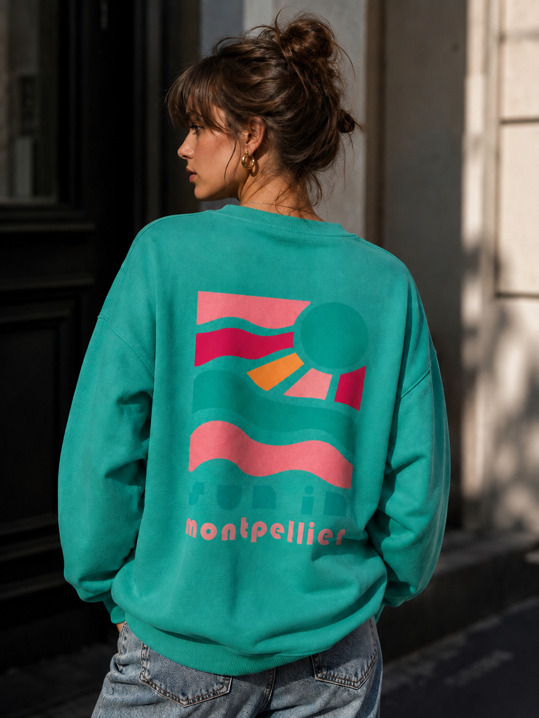 Pull vert - Sun in Montpellier - Anouk & Ninon