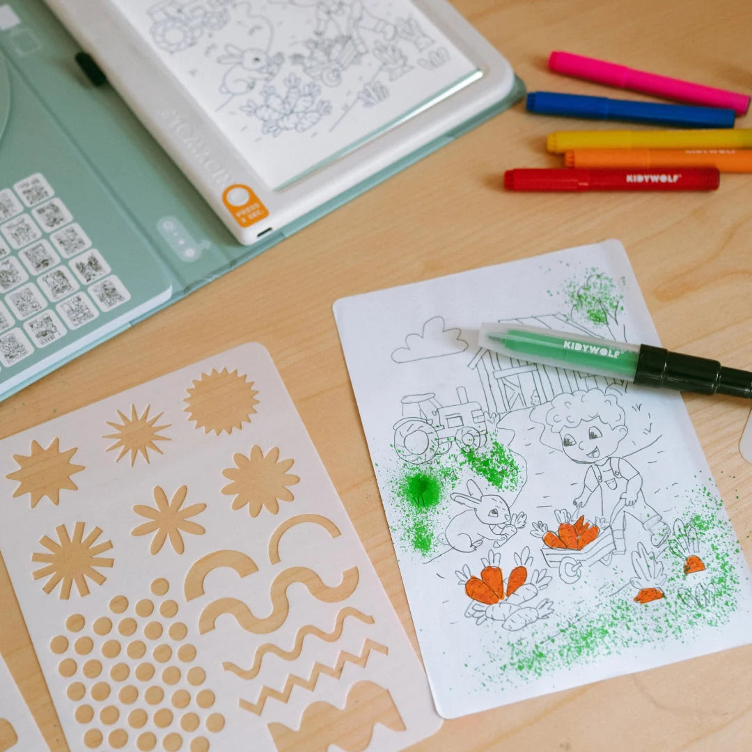 Kit de feutres à souffler KIDYDRAW-PAD – Blow Pen