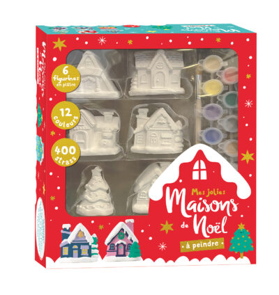 Mes jolies maisons de Noël à peindre – Coffret créatif