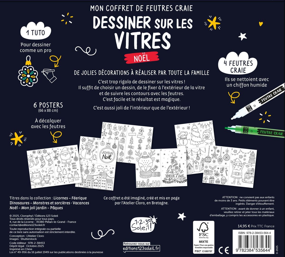 Mon coffret de feutres craie – Noël