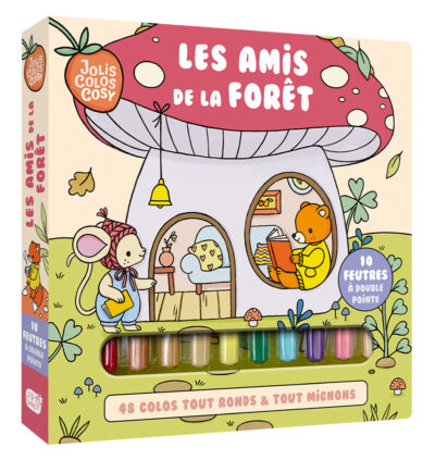 Coffret de coloriage Les amis de la forêt – 10 feutres double pointe