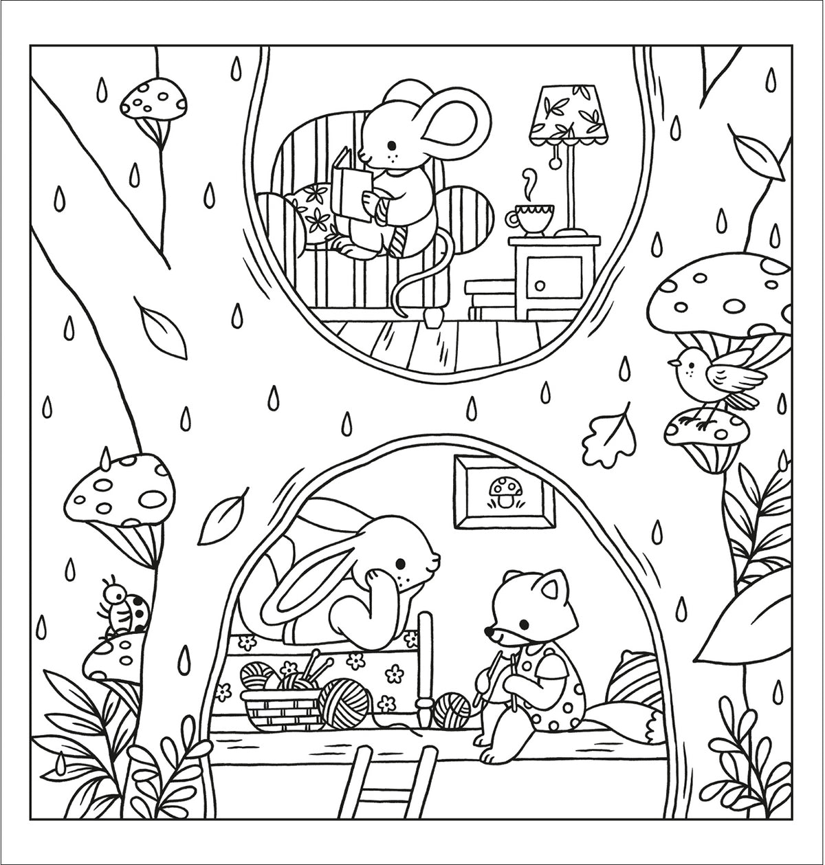 Coffret de coloriage Les amis de la forêt – 10 feutres double pointe