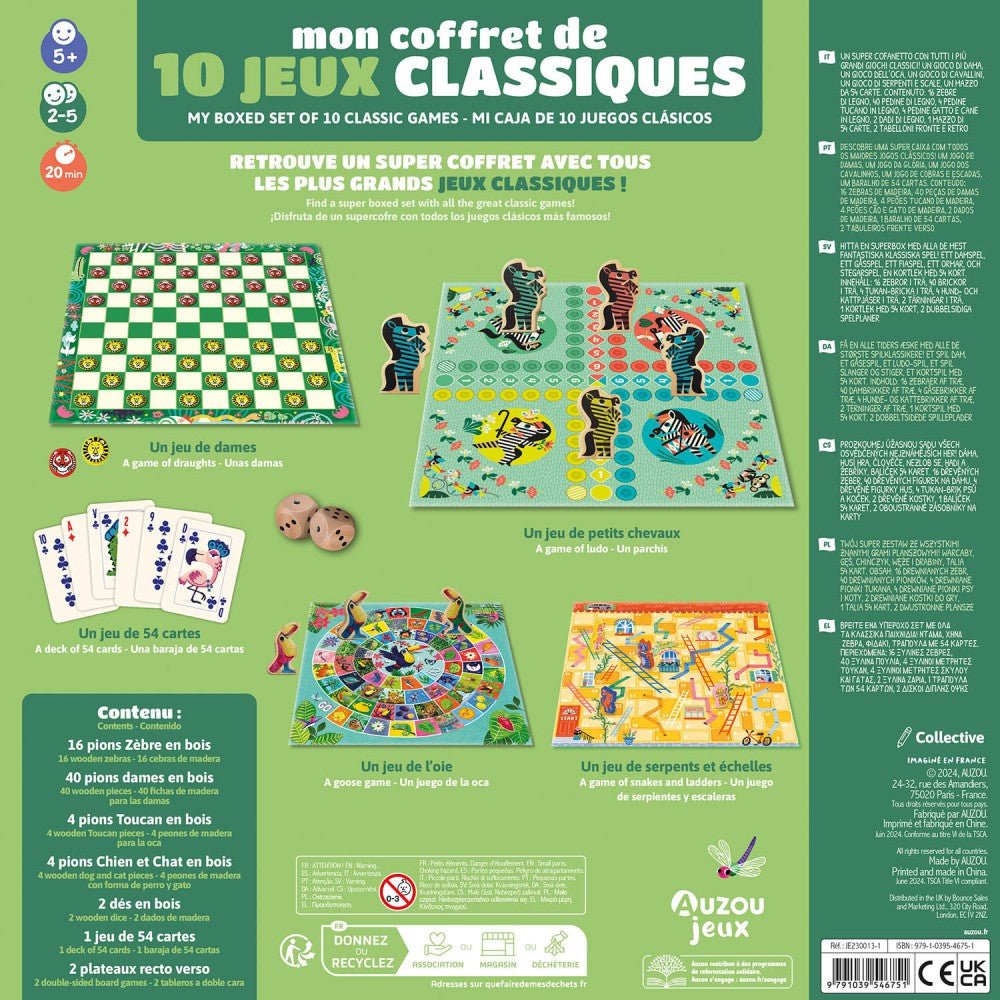 Mon coffret de 10 jeux classiques – Auzou