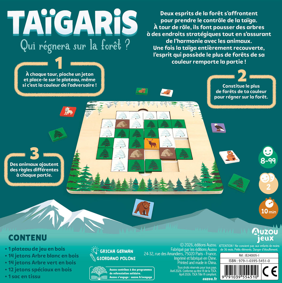 Taïgaris – Jeu de stratégie en bois pour 2 joueurs