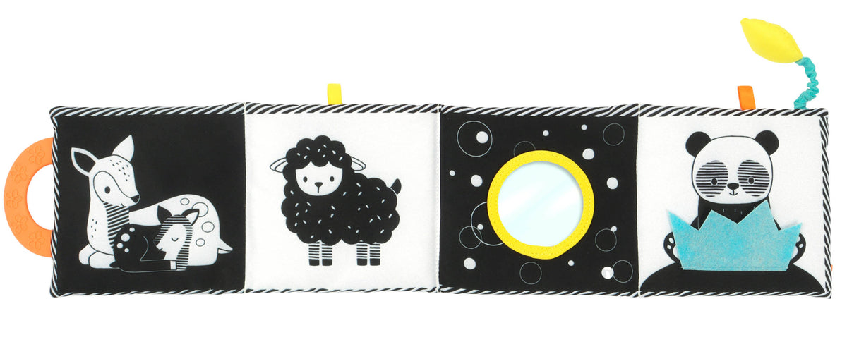Mon Tout Premier Livre Tissu en Noir et Blanc – Éveil Sensoriel Bébé
