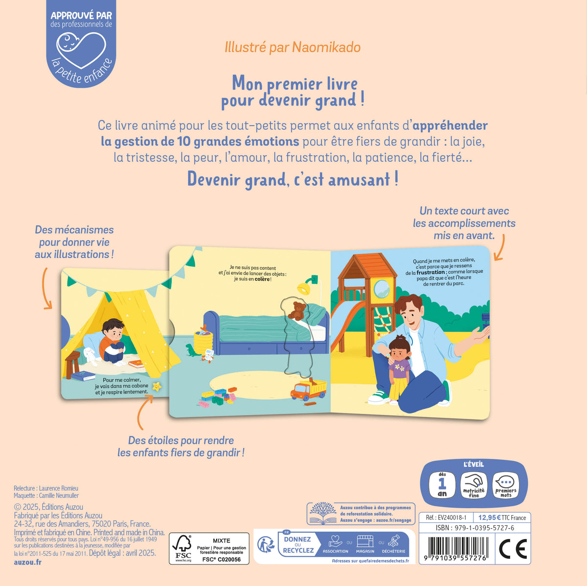 Je Deviens Grand – Mes Émotions | Livre éveil bébé dès 1 an
