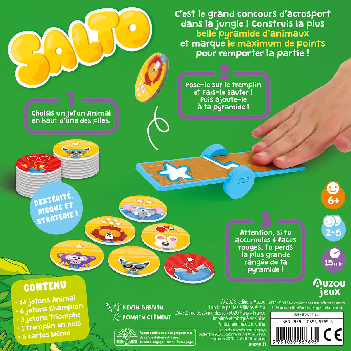 Grand jeu Salto – Jeu de société dès 6 ans – Auzou