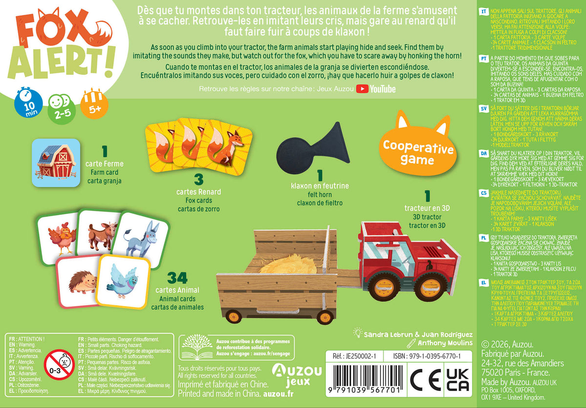 P'tit jeu - Fox Alert! | Jeu coopératif de mémoire et bruitage dès 5 ans