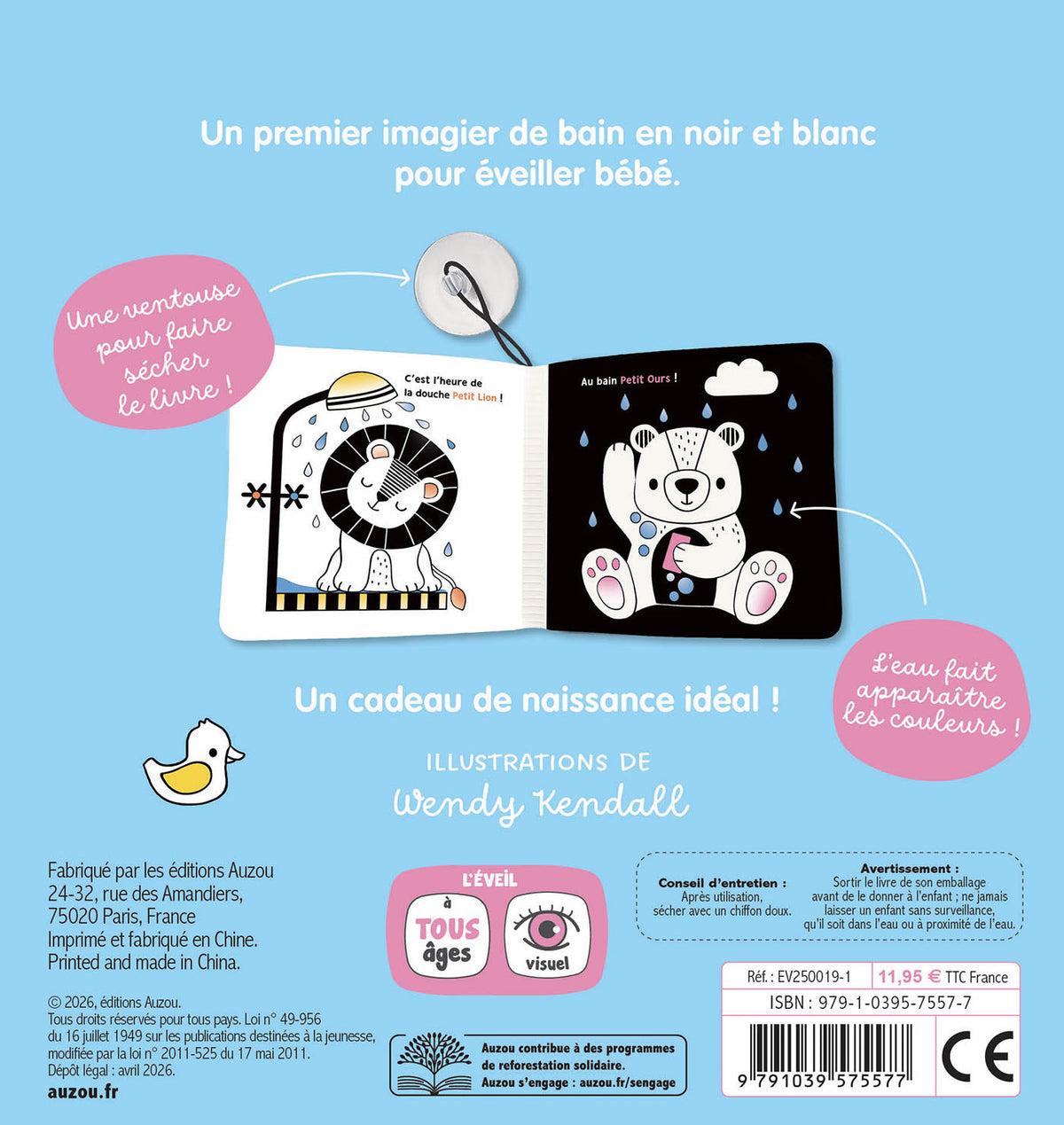 Mon Premier Livre de Bain Magique – En Noir et Blanc | Kendall Wendy