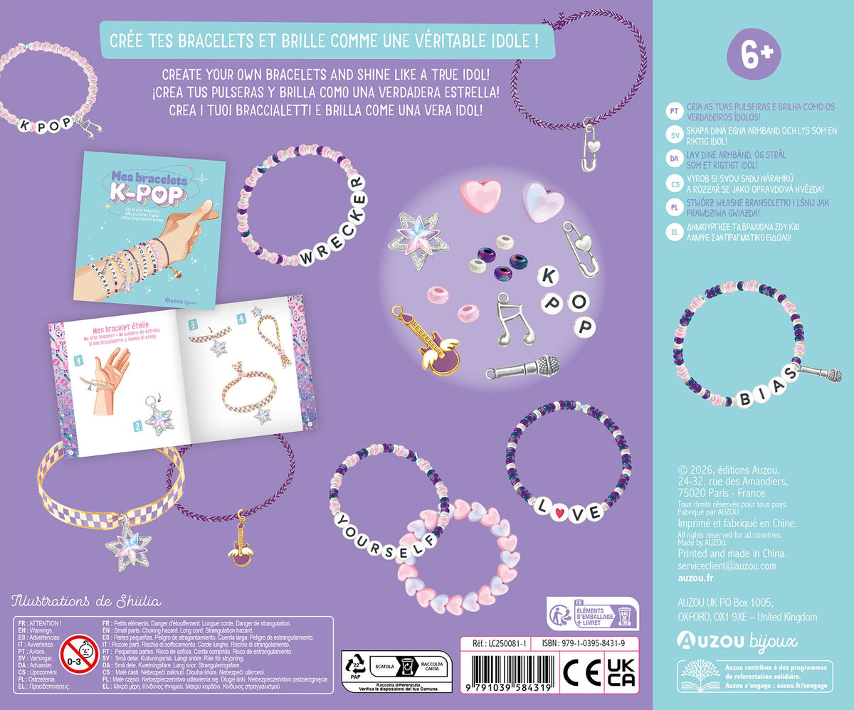 Coffret créatif Mes bracelets K-pop – Ma boîte à bijoux