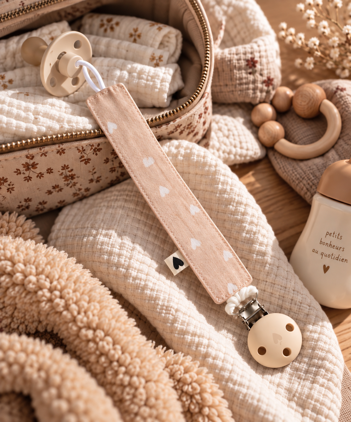 Attache tétine en gaze de coton – Atelier Wagram