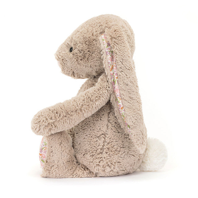 Jellycat Blossom Beige Bunny 'Petal' – Grande peluche lapin fleuri