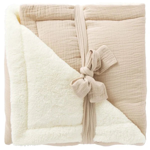 Couverture Peluche Double Gaze & Microfibre Fougère – Mix & Match