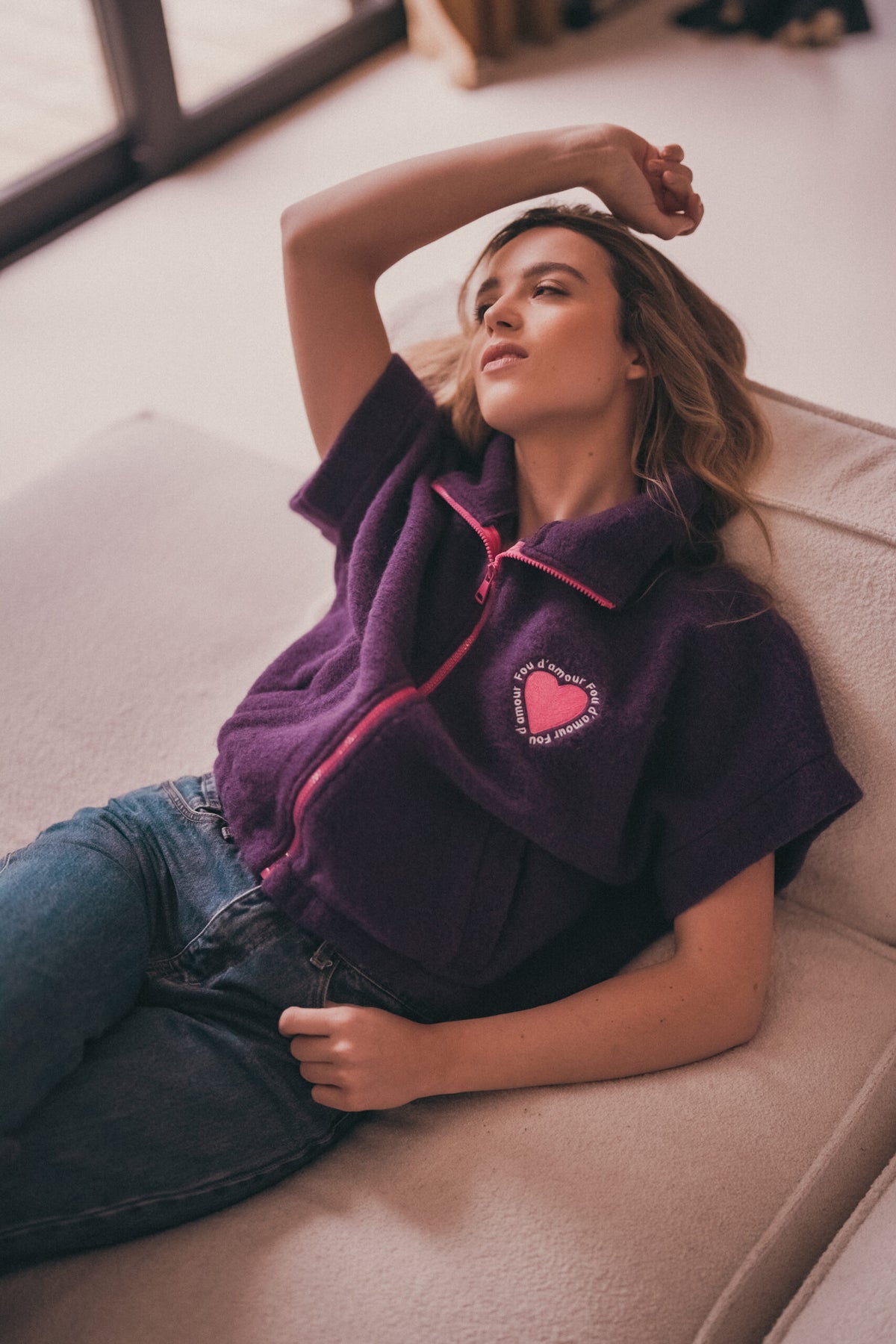 Veste Violeta en laine bouillie – Anouk & Ninon