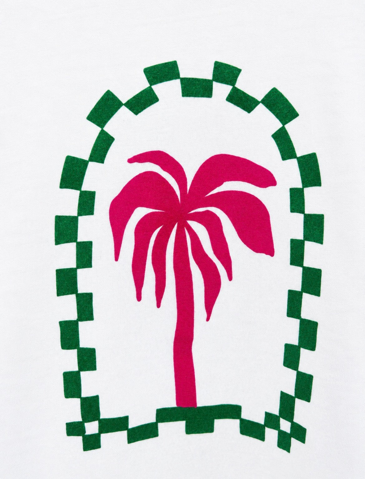 Tee-Shirt Tara blanc - dos palmier - Anouk & Ninon