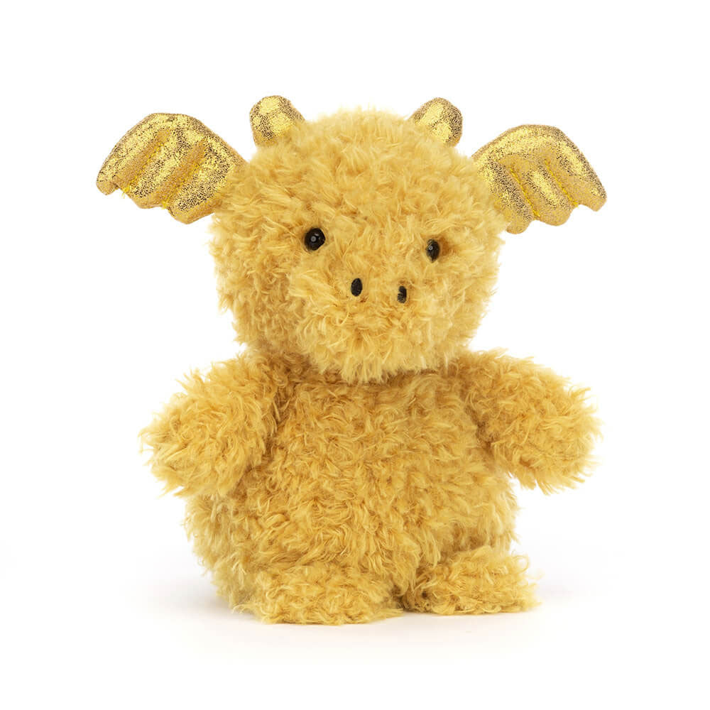 Little Dragon – Peluche Dragon Safran avec Cornes et Ailes