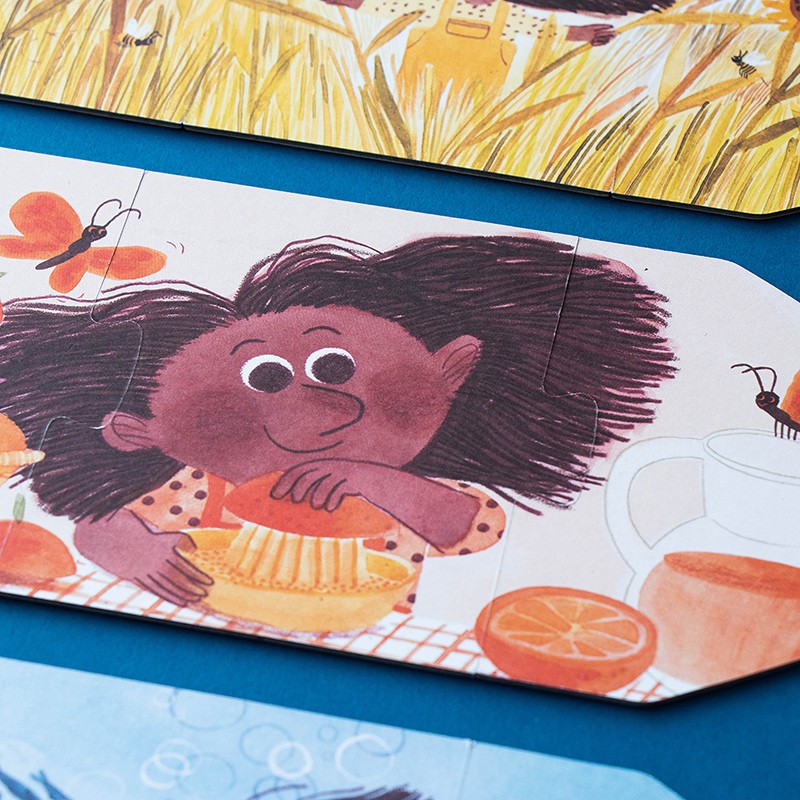 7 puzzles réversibles – Crayons de couleur