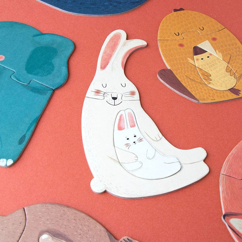 Puzzle MAMA – 7 puzzles évolutifs mamans et bébés animaux