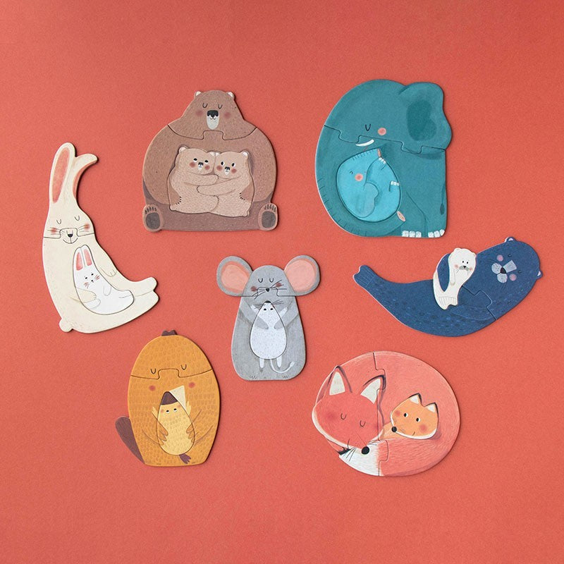 Puzzle MAMA – 7 puzzles évolutifs mamans et bébés animaux