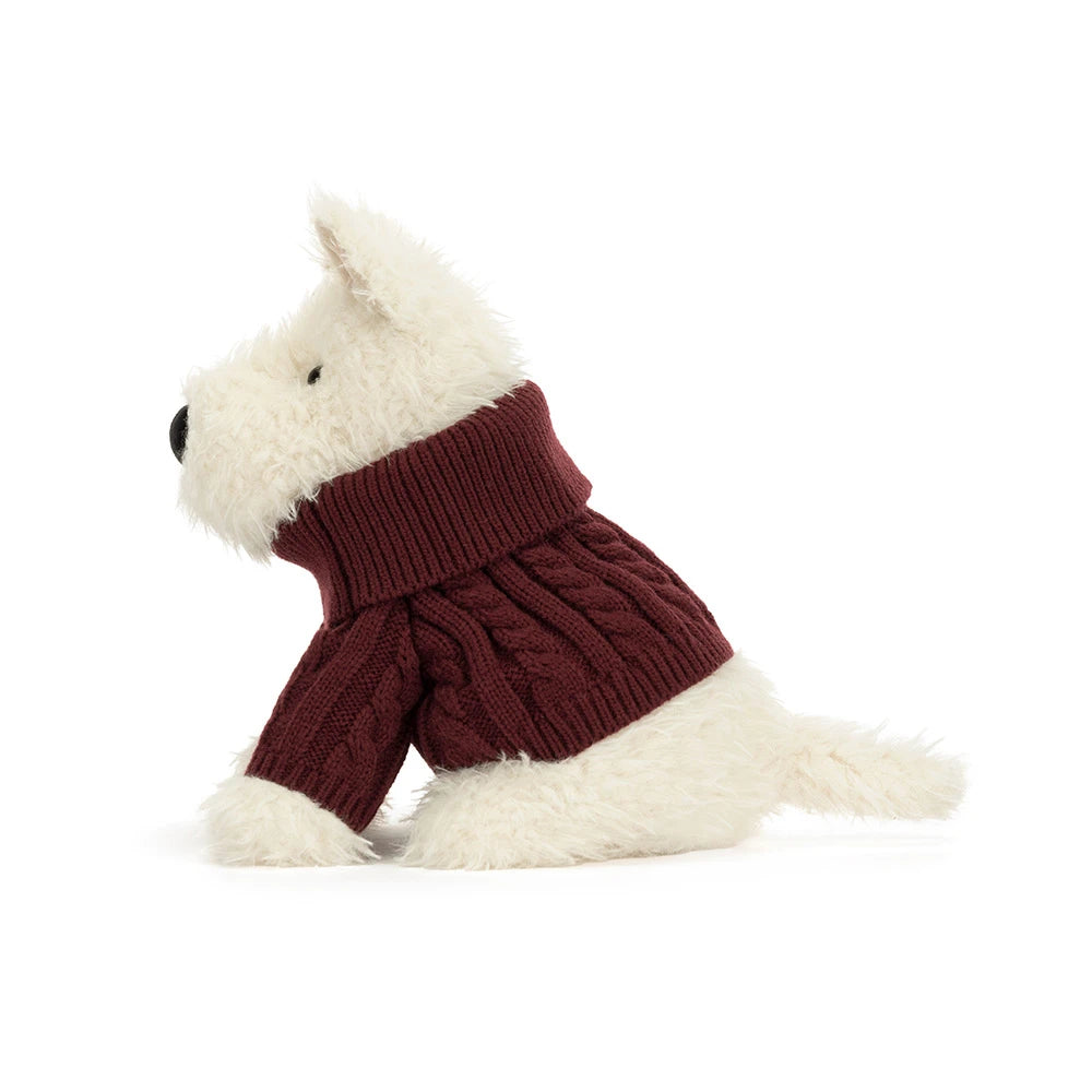 Munro Scottie Dog 'Winter Jumper' – Peluche Jellycat