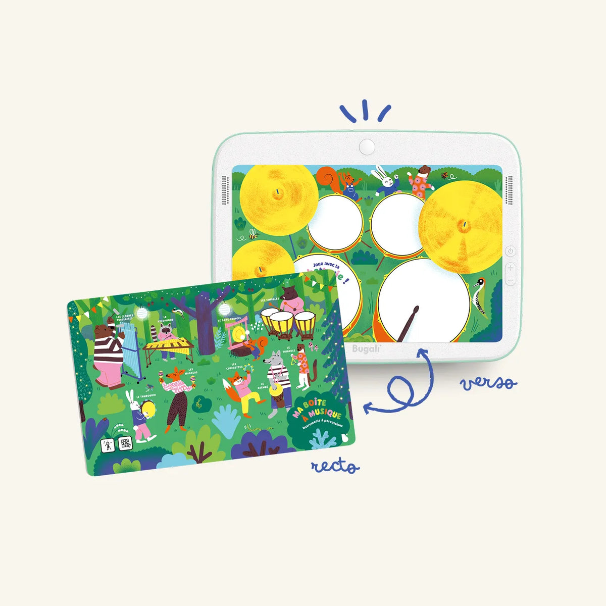 Coffret 5 cartes interactives Kézaco – Bugali | Éveil bilingue dès 18 mois