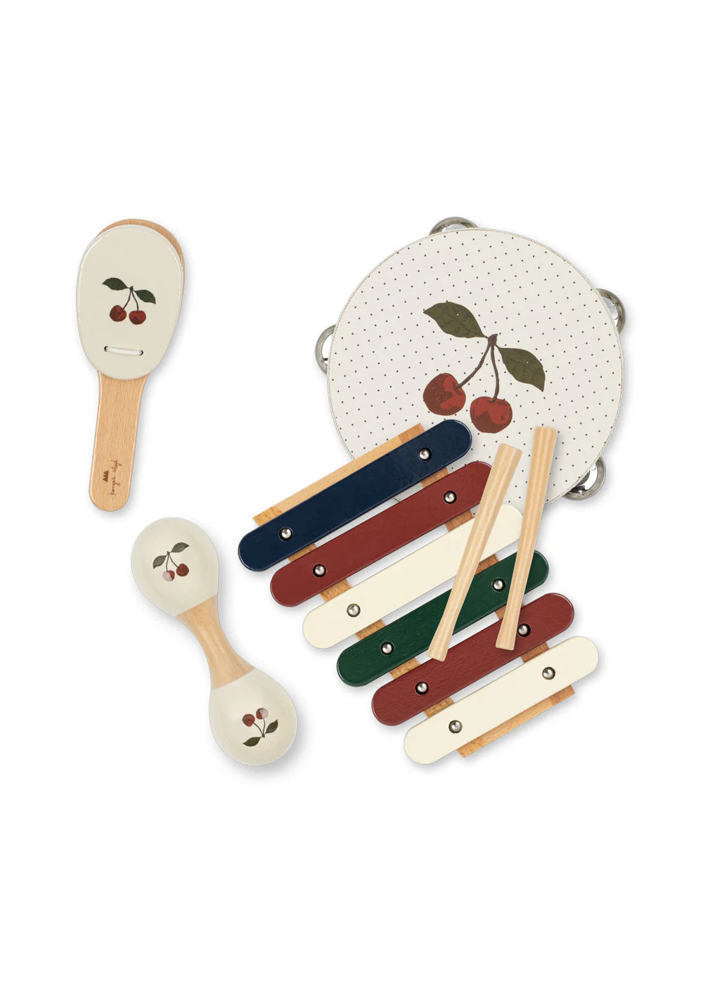 Set d'éveil musical Konges Slojd – Coffret 4 instruments en bois FSC