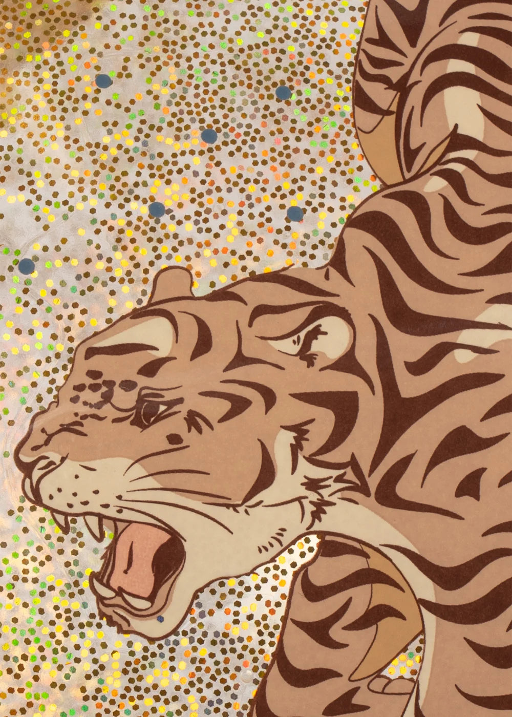 Grand ballon sauteur tigre avec poignée – 50 cm