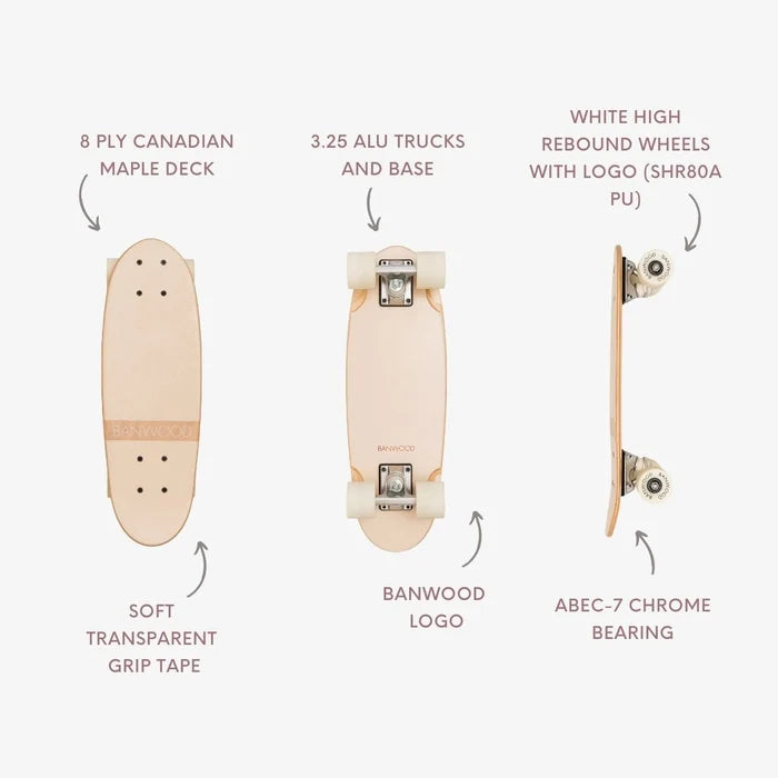 Skateboard Banwood Enfant – Mini Cruiser Érable Canadien