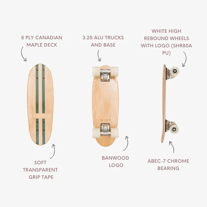 Skateboard Banwood Enfant – Mini Cruiser Érable Canadien