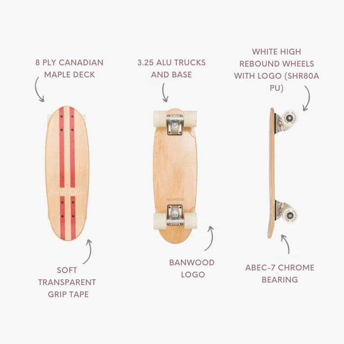 Skateboard Banwood Enfant – Mini Cruiser Érable Canadien