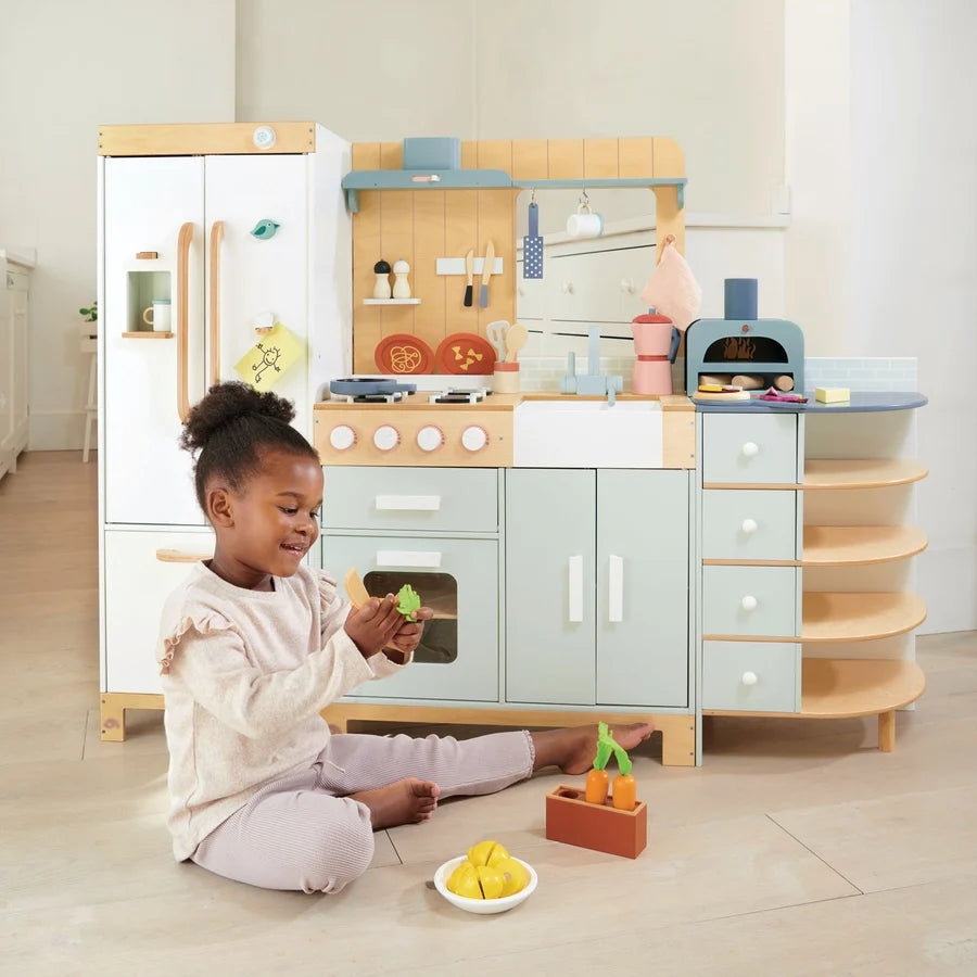 Grande cuisine en bois La Fiamma avec accessoires dès 3 ans - EXCLU WEB