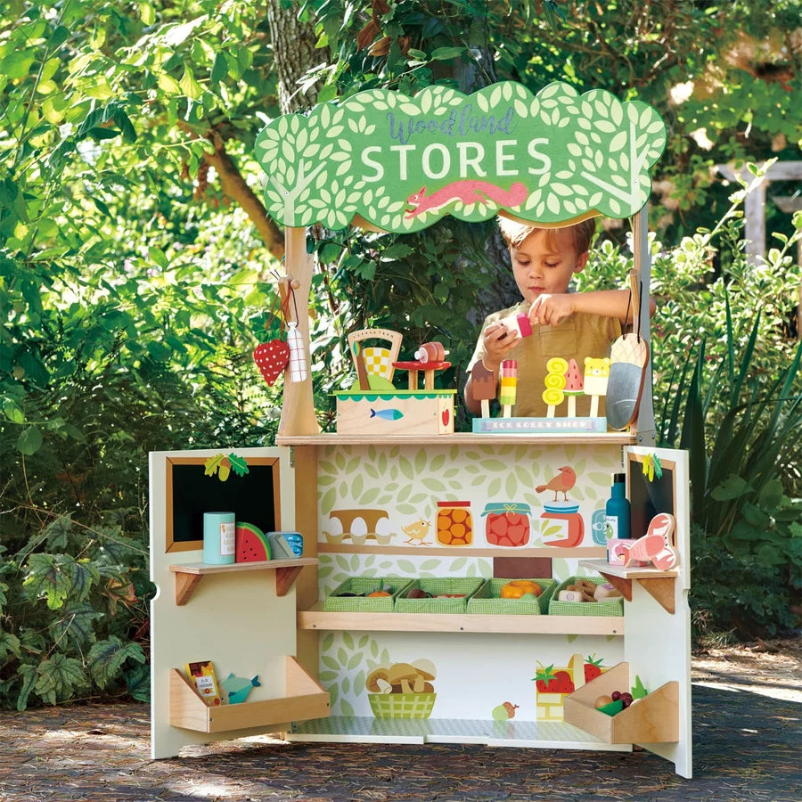 Boutique et théâtre de marionnettes en bois Woodland - tender Leaf - EXCLU WEB