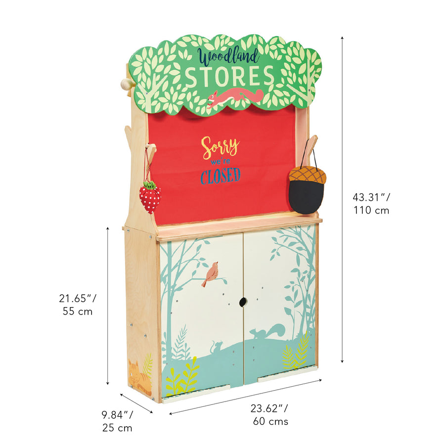 Boutique et théâtre de marionnettes en bois Woodland - tender Leaf - EXCLU WEB