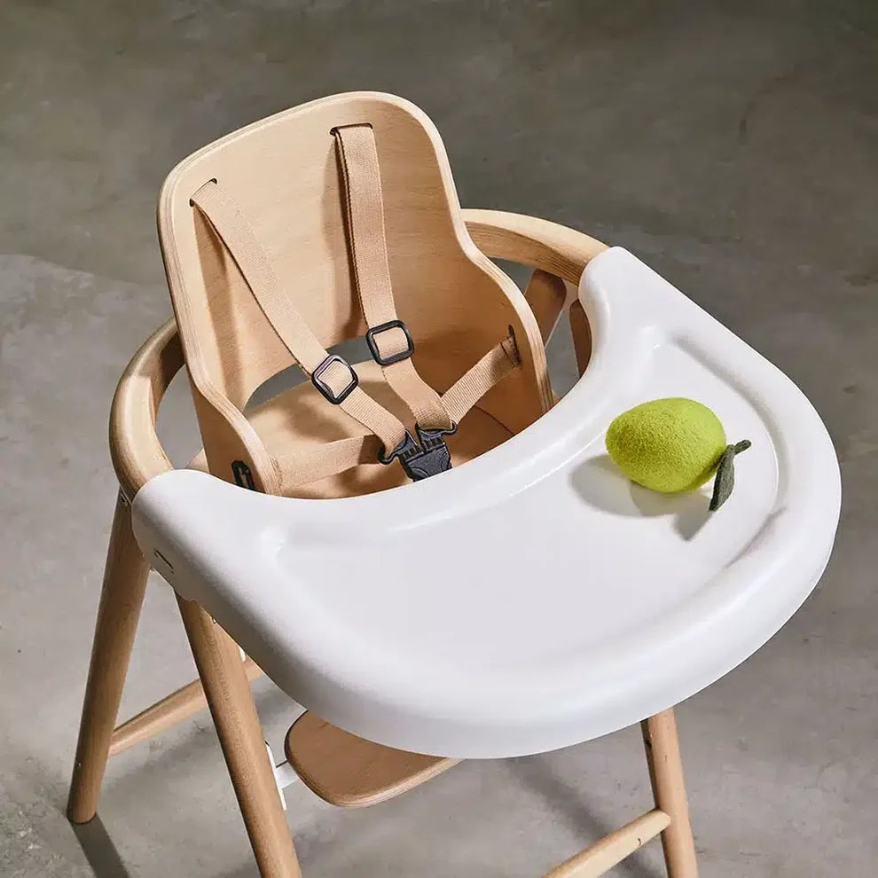 Charlie Crane – Chaise Haute Tobo avec Tablette | Blanc