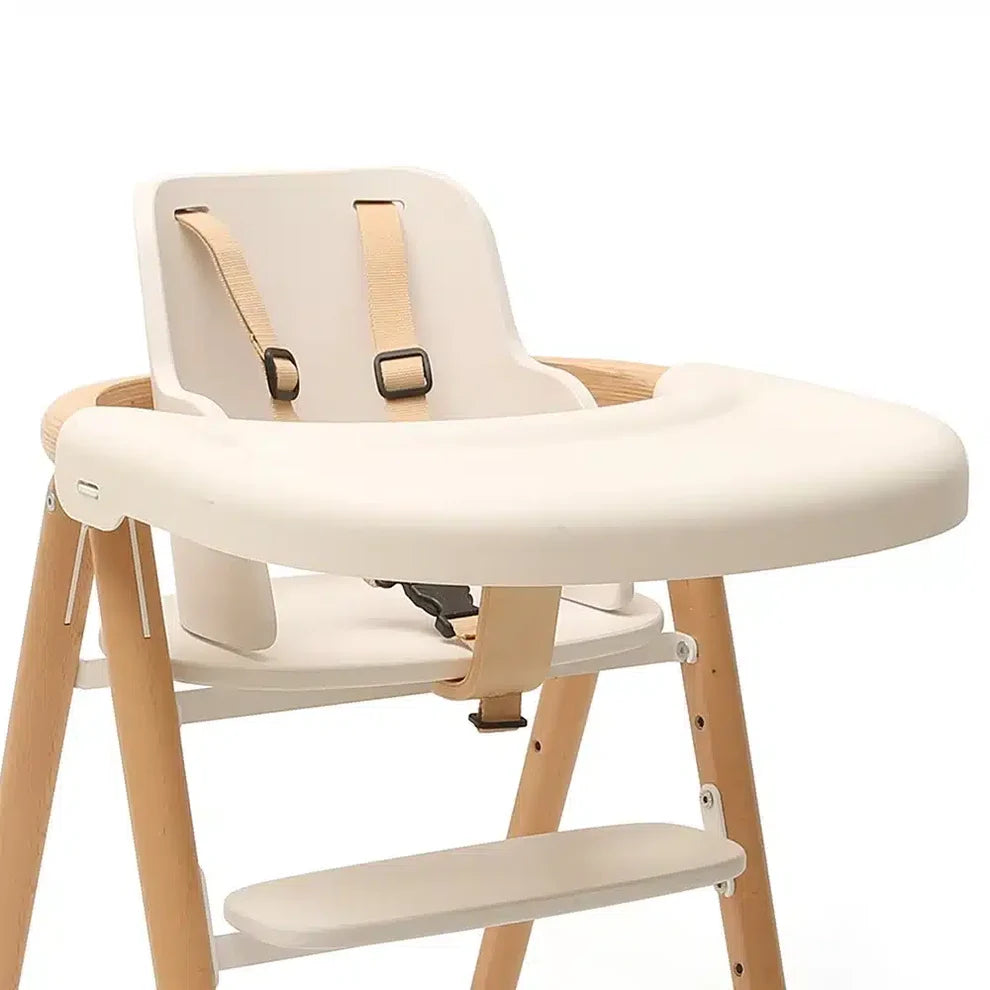 Charlie Crane – Chaise Haute Tobo avec Tablette | Blanc