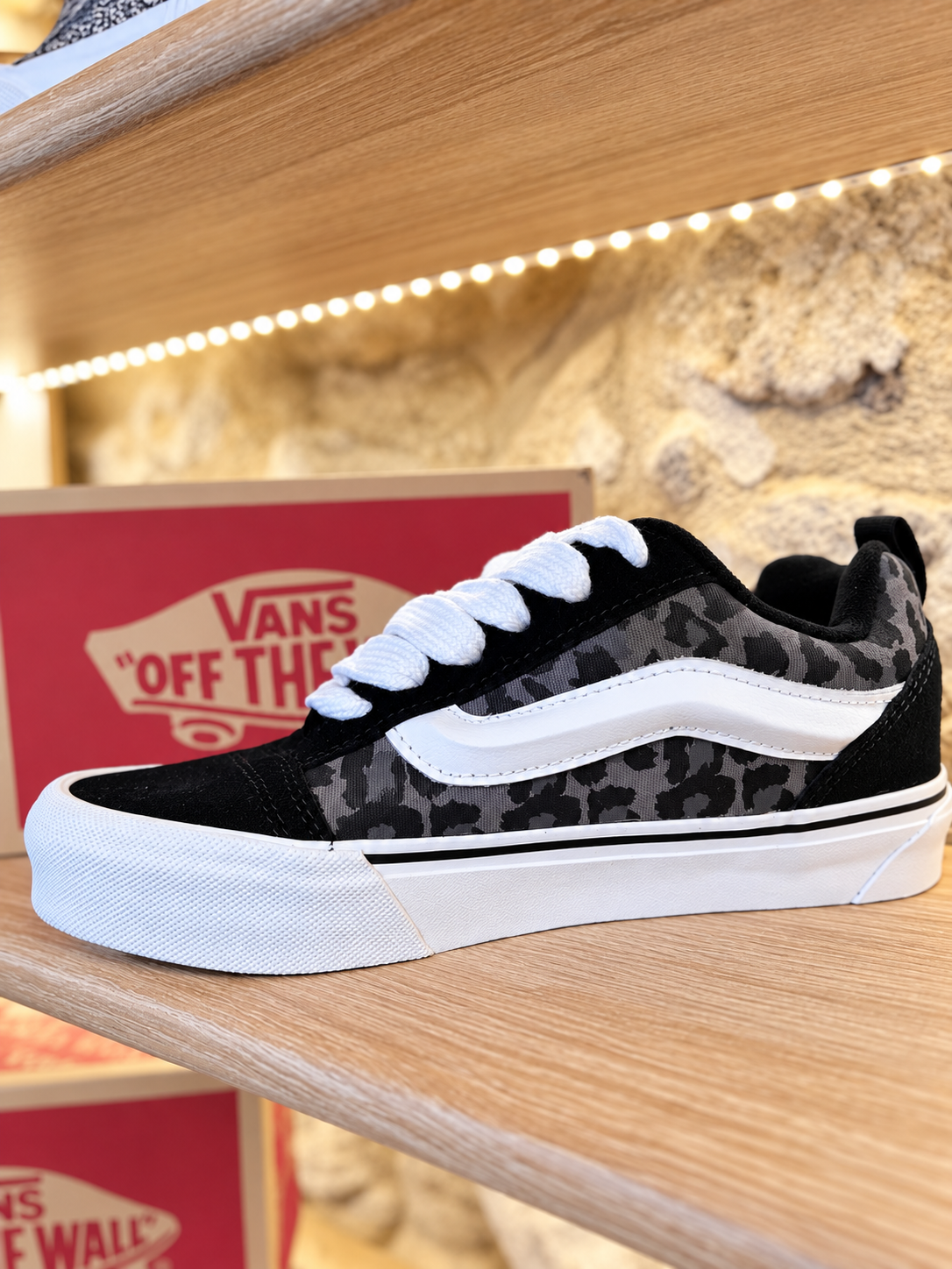 Chaussures KNU Skool Léopard - Vans Noir