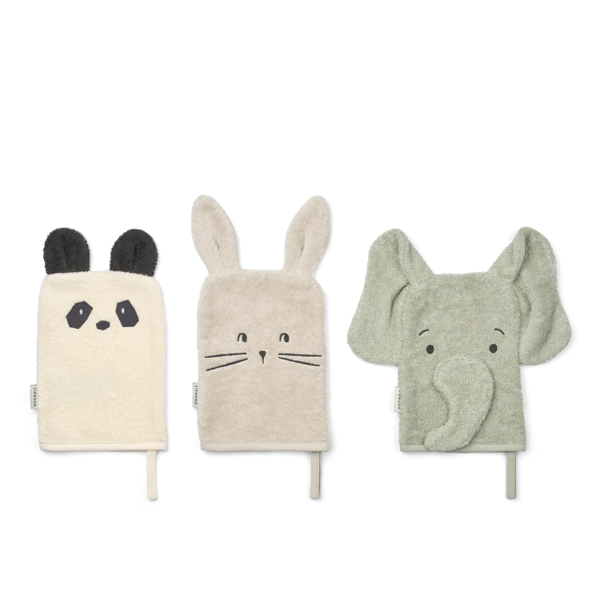 Sylvester – Lot de 3 gants de toilette en coton bio | LW20746