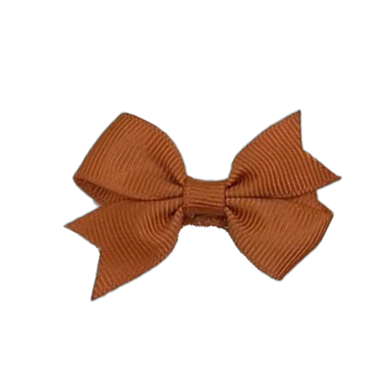 Barrette nœud grainé – Lot de 2