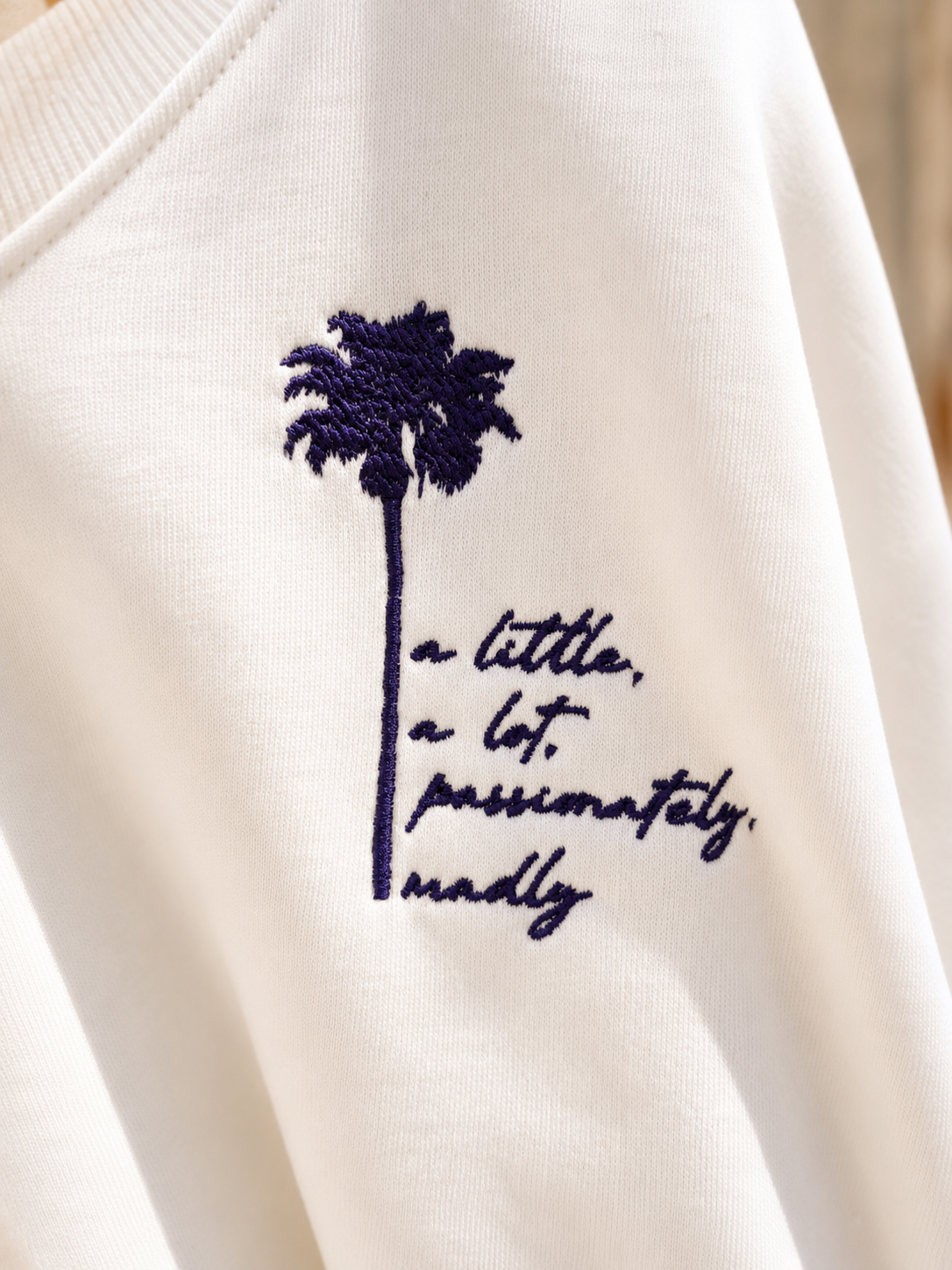 pull blanc Salomé - Anouk et Ninon - palmier violet