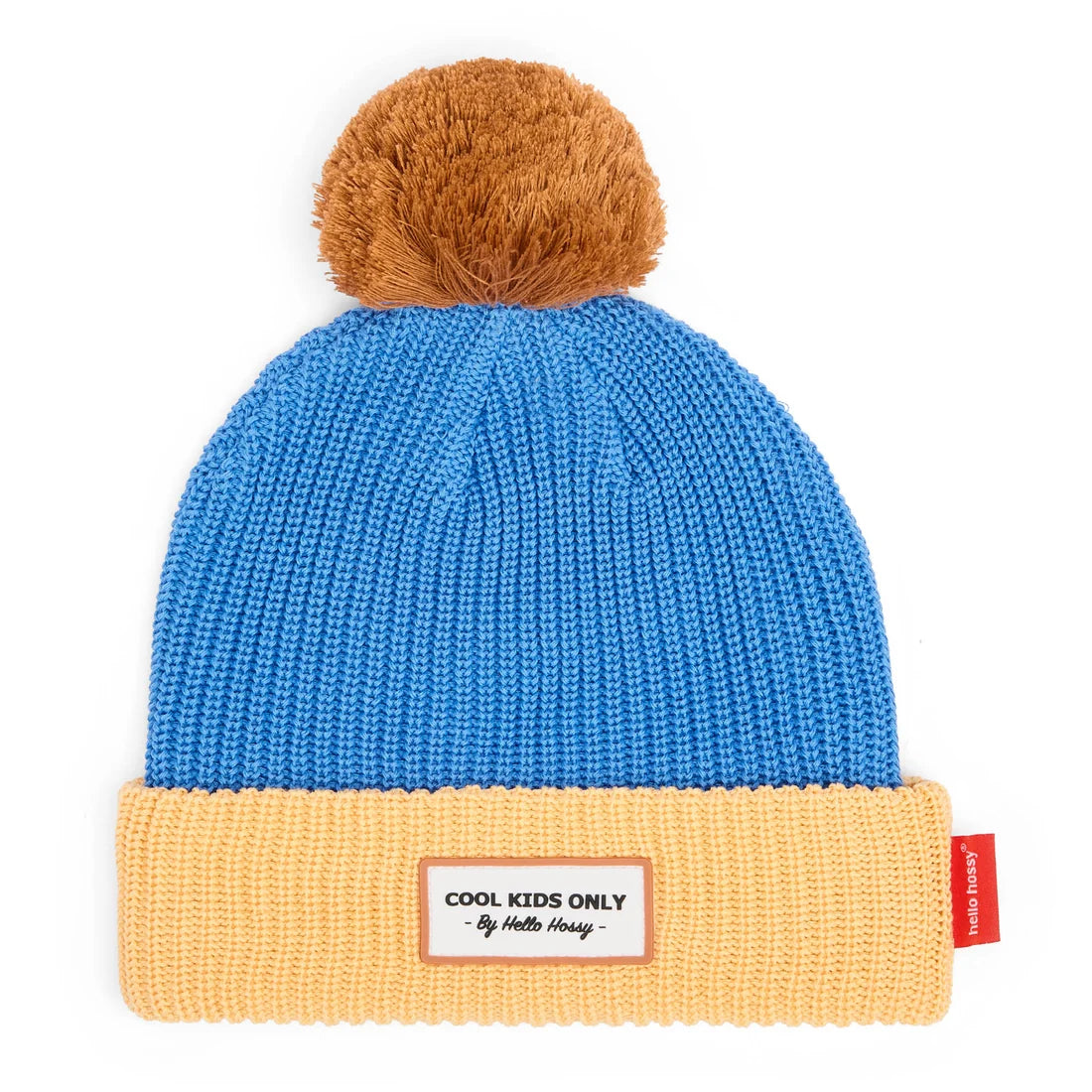 Bonnet Enfants Color Block – Pompon, Doublure Polaire & Coton Bio