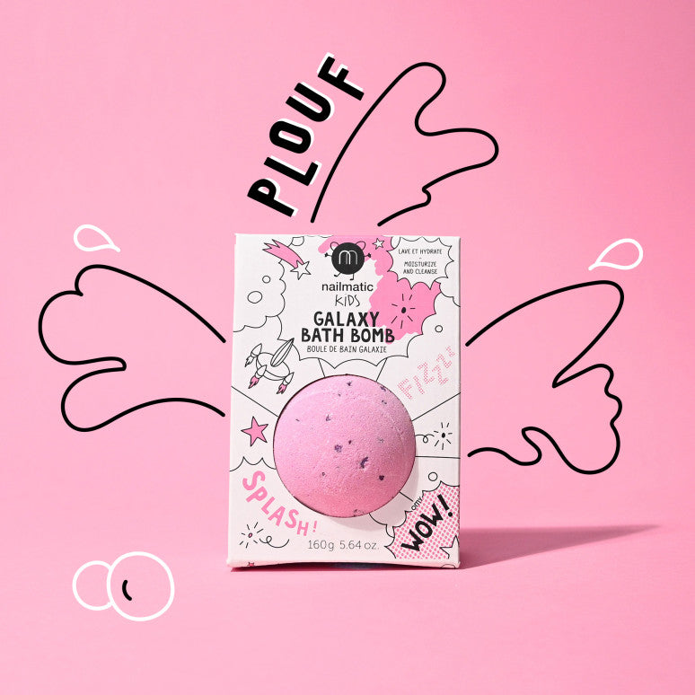 Boule de Bain Rose Cosmic – Enfants dès 3 ans | Camomille & Fruits Rouges