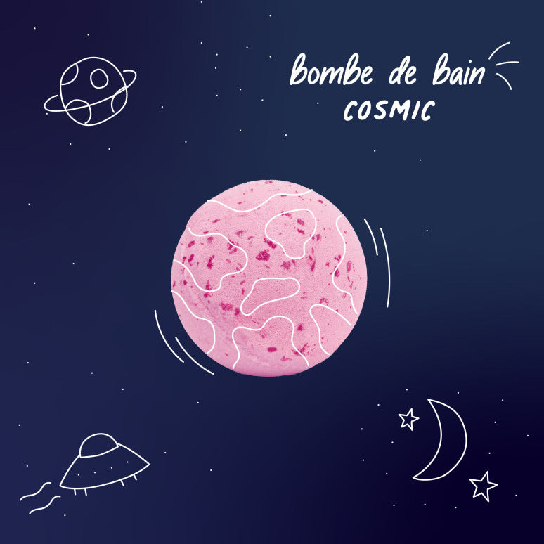 Boule de Bain Rose Cosmic – Enfants dès 3 ans | Camomille & Fruits Rouges