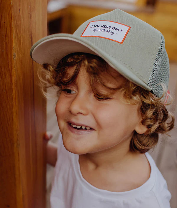 Casquette Trucker Enfant & Bébé Mini Olive – Hello Hossy®