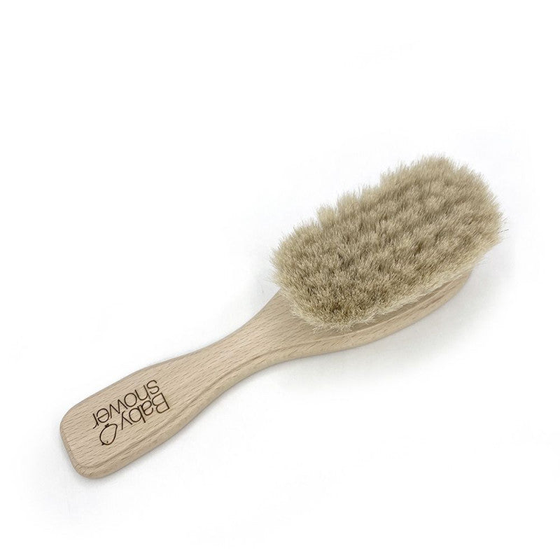 Brosse à cheveux bébé – Bois de hêtre & poils de chèvre | Babyshower